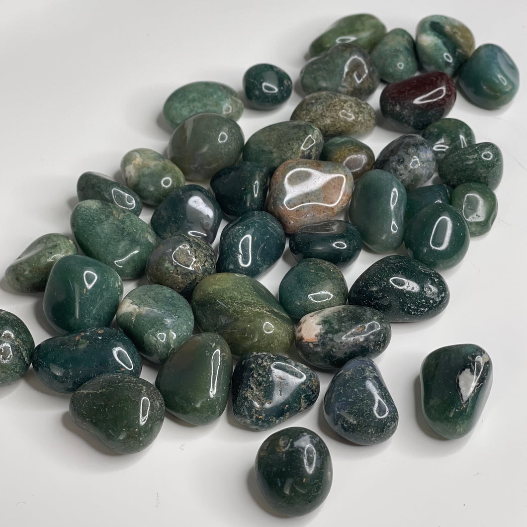 Moss Agate Tumble