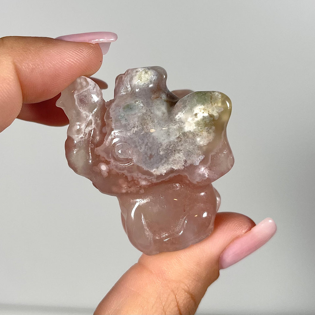 Flower Agate Elephants